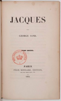 Jacques, par George Sand, 1834