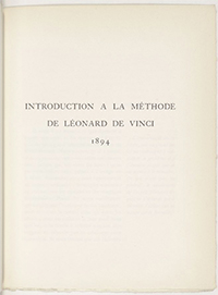Introduction à la méthode de Léonard de Vinci, 1895