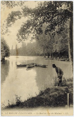 Le bois de Vincennes, le bord du lac des Minimes