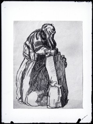 Étude pour Rodin au travail, dessin